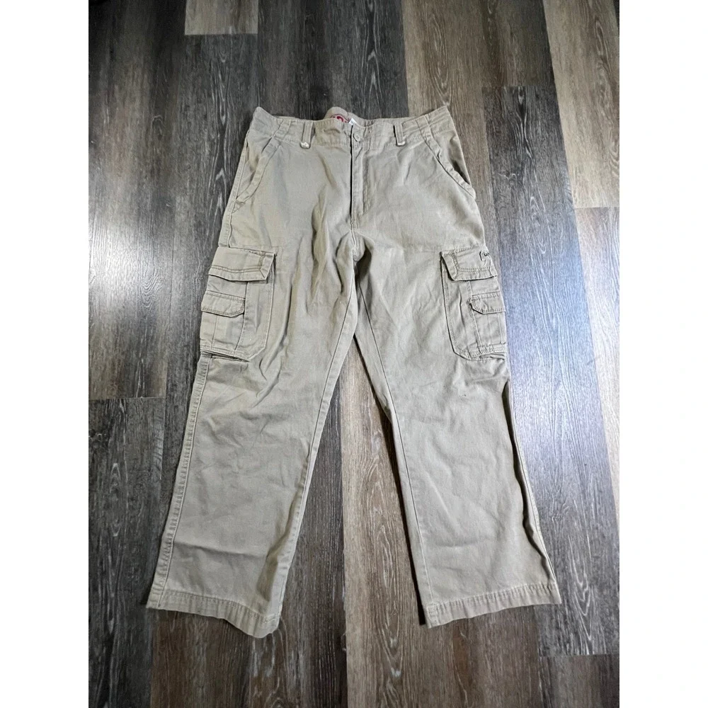 Unionbay Cargo Pants Mens 36x30 Khaki Tan Cotton Twill Straight Leg Utility
